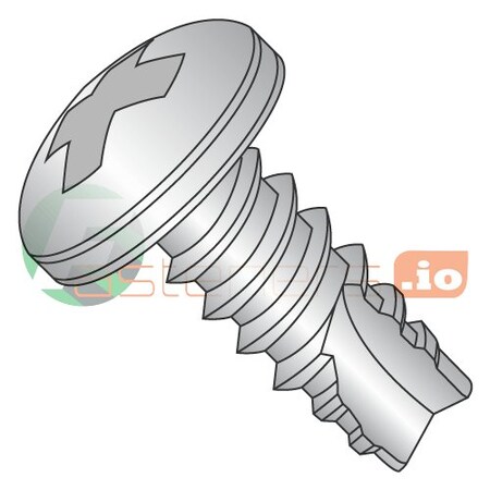 Newport Fasteners Thread Cutting Screw, #4 x 1/4 in, Plain Stainless Steel Pan Head Phillips Drive, 5000 PK 787411
